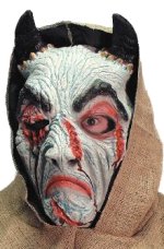 Unbranded Fancy Dress - Adult Dying Devil Mask With Hessian Hood