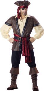 Unbranded Fancy Dress - Adult Elite Quality Rustic Pirate Costume