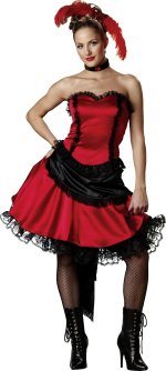 Includes dress with attached sash, petticoat, fishnet tights,choker and headpiece.
