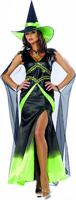 Unbranded Fancy Dress - Adult Fabulous Witch Costume GREEN