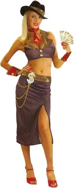 Unbranded Fancy Dress - Adult Glamour Gangster Costume