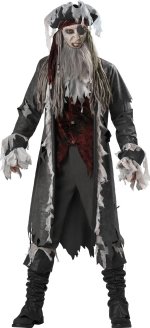 Unbranded Fancy Dress - Adult Halloween Elite Quality Ghost Pirate Costume