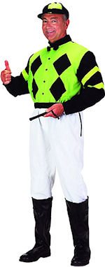 Unbranded Fancy Dress - Adult Jockey Costume with Hat