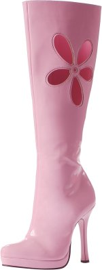 Unbranded Fancy Dress - Adult Love Child Boots with Flower PINK