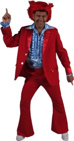 Unbranded Fancy Dress - Adult Mens 70s Suit Red