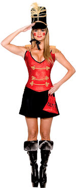 Costume includes dress, hat and `Nuts` bag.