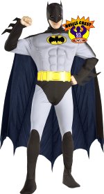Unbranded Fancy Dress - Adult Muscle Chest Batman Super Hero GREY