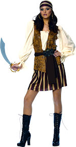 Unbranded Fancy Dress - Adult Peasant Pirate Costume