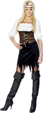 Unbranded Fancy Dress - Adult Pirate Girl Costume Small