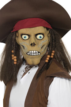 Unbranded Fancy Dress - Adult Pirate Zombie Mask