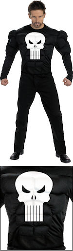 Unbranded Fancy Dress - Adult Punisher Super Hero Muscle Torso