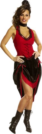 Unbranded Fancy Dress - Adult Saloon Girl Costume X-Small: 6-8