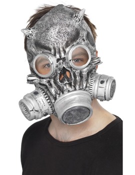 Unbranded Fancy Dress - Adult Skull Gas Mask