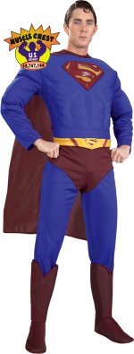 Unbranded Fancy Dress - Adult Superman Returns Super Hero MUSCLE