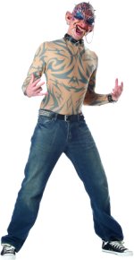Unbranded Fancy Dress - Adult Tattoo Freak Costume