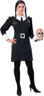 Fancy Dress - Adult Wednesday Costume Dress 8 to 10