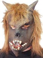 Unbranded Fancy Dress - Adult Wolf Mask With Flashing Eyes