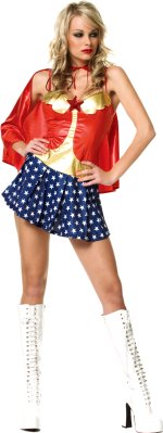 Unbranded Fancy Dress - Adult Wonder Babe Costume Extra Small