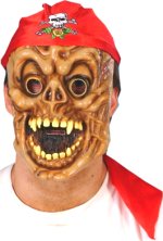 Unbranded Fancy Dress - Buccaneer Skull Mask With Red Bandana