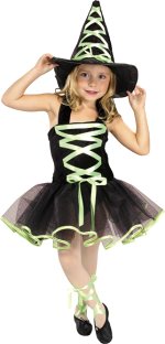 Unbranded Fancy Dress - Child Green Ballerina Witch