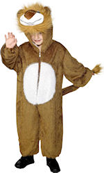 Lion costume with hood.