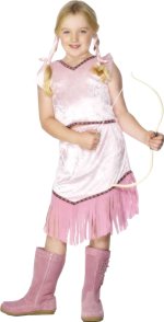 Unbranded Fancy Dress - Child Pink Indian Princess Costume Age:3-5