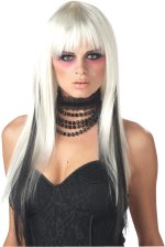 Unbranded Fancy Dress - Chopstix Wig - White/Black