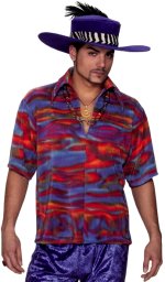 Unbranded Fancy Dress - Disco Shirt With Multicolour Design