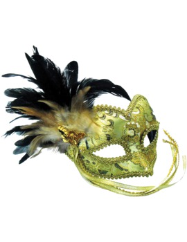 Unbranded Fancy Dress - Gold Masked Ball Mask