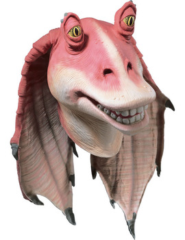 Unbranded Fancy Dress - Jar Jar Binks Deluxe Latex Mask