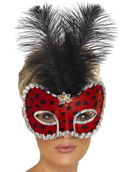 Unbranded Fancy Dress - Lady Bug Visage Eyemask