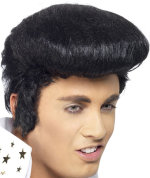 Unbranded Fancy Dress - Licensed Elvis Wig (Black) with Quiff