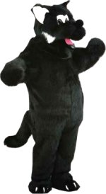 Unbranded Fancy Dress - Luxury Black Wolf Mascot Costume