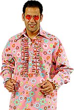 Unbranded Fancy Dress - Mens Frill Shirt Flower Design