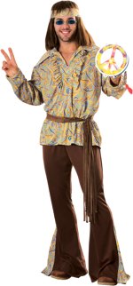 Unbranded Fancy Dress - Mod Marvin 60s Hippie Costume