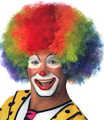 Unbranded Fancy Dress - Multicolour Clown Wig