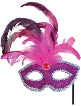Unbranded Fancy Dress - Pink Mask on Stick
