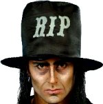 Unbranded Fancy Dress - RIP Topper Hat With Hair
