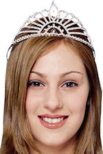 Unbranded Fancy Dress - Socialite Tiara (Jewelled Metal with Combs)