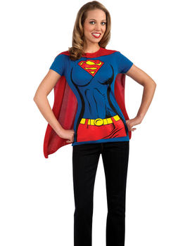 Unbranded Fancy Dress - Supergirl T-Shirt