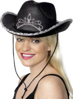 Unbranded Fancy Dress - Western Hat with Tiara BLACK