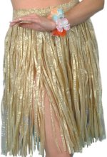 Fancy Dress Costumes - 56cm Hula Skirt Natural Colour