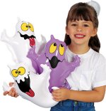 Pack of three 9` high individual designed inflatable ghosts.