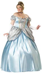The Adult Elite Quality Fuller Figure Enchanting Princess Costume includes a full length shimmering 