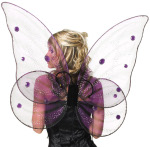 One pair of giant butterfly wings in purple.