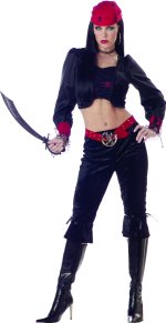 Unbranded Fancy Dress Costumes - Adult Gothic Pirate Lady Small