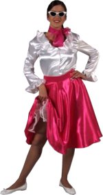 Unbranded Fancy Dress Costumes - Adult Rock NRoll Pink Dress Small