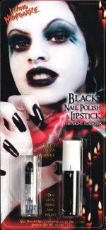 Fancy Dress Costumes - Black Nailpolish and Lipstick
