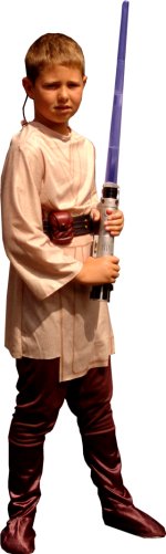 Includes childs revenge Of The Sith Jedi tunic with attached shirt, trousers with attached boot tops