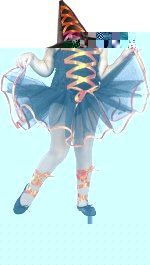 Includes hat, dress and leg ties.